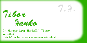 tibor hanko business card